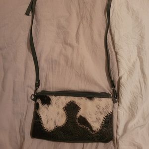 Cowhide crossbody